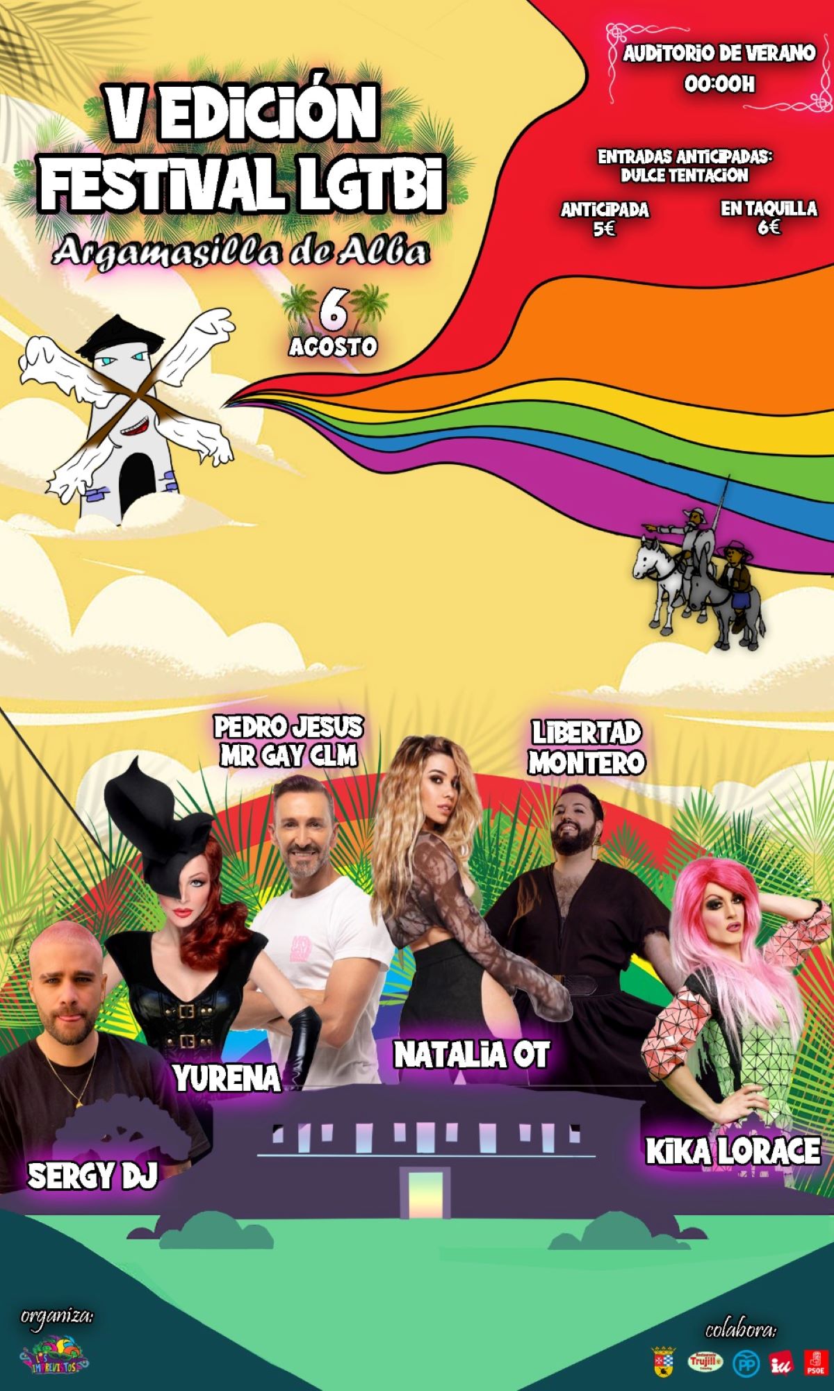 Vuelve el V Festival LGTBI en Argamasilla de Alba con actuaciones como Natalia, Yurena o Kika Lorace