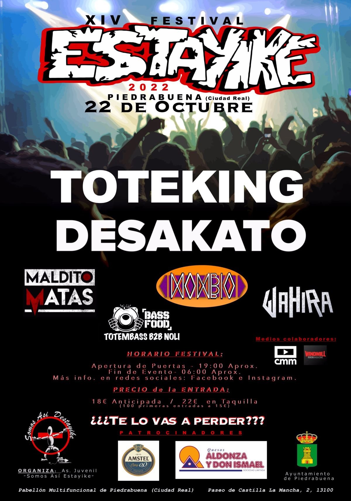 Desakato y Toteking actuarán en el festival 'Estayike' de Piedrabuena el próximo 22 de octubre