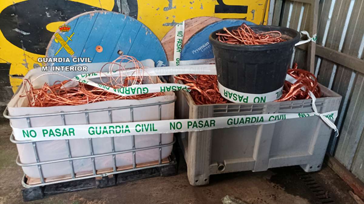 Desarticulada una organización criminal por el robo de cobre en Albacete y Cuenca