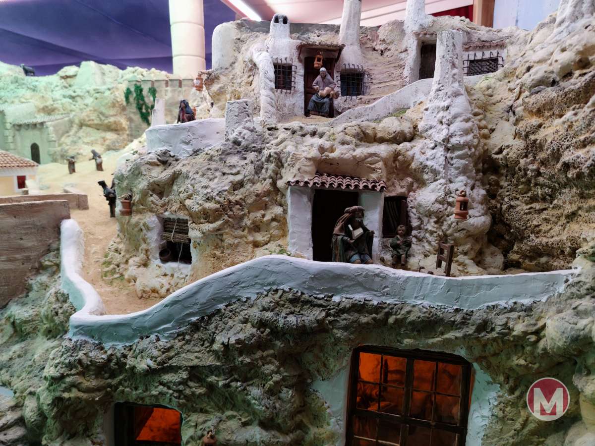 La Plaza de la Mancha o las Cuevas del Agujero en el Belén navideño de Chinchilla de Montearagón