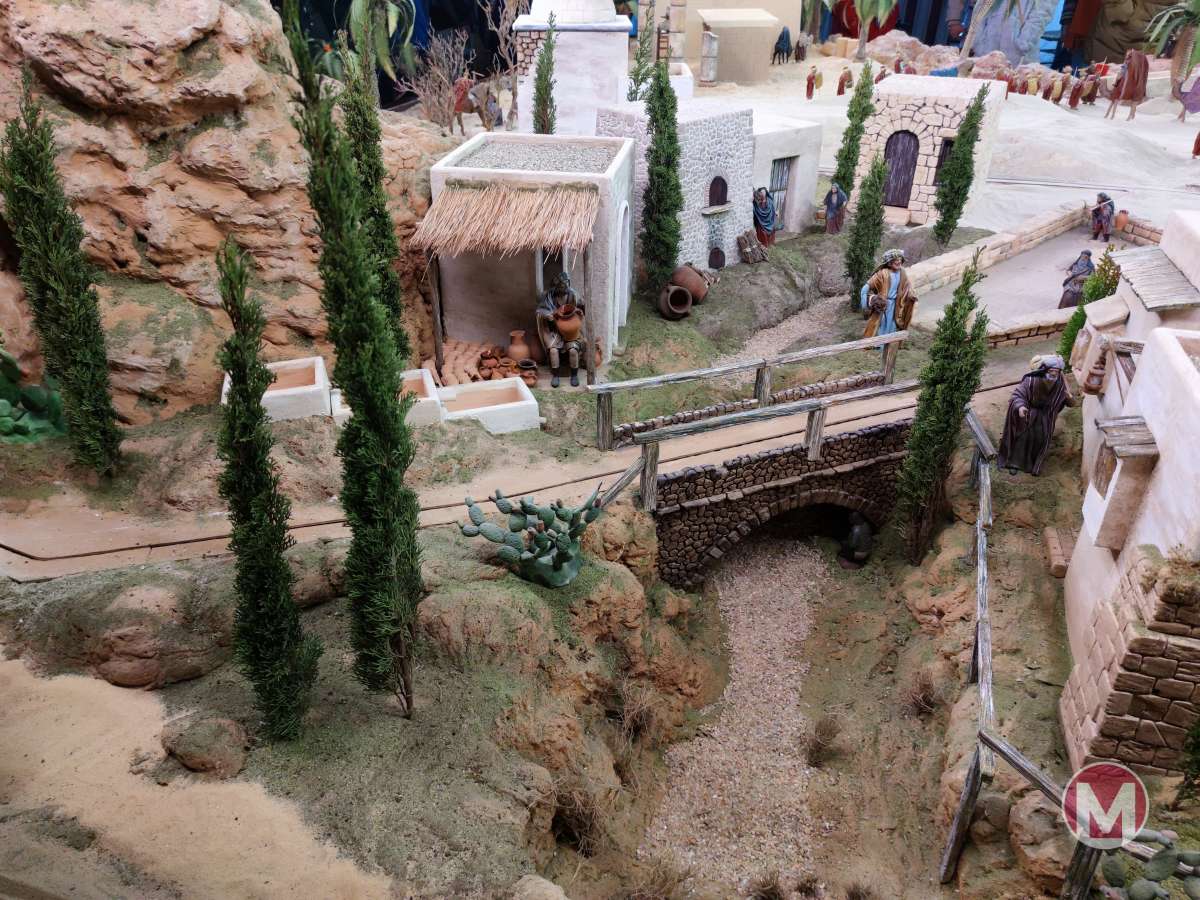 La Plaza de la Mancha o las Cuevas del Agujero en el Belén navideño de Chinchilla de Montearagón
