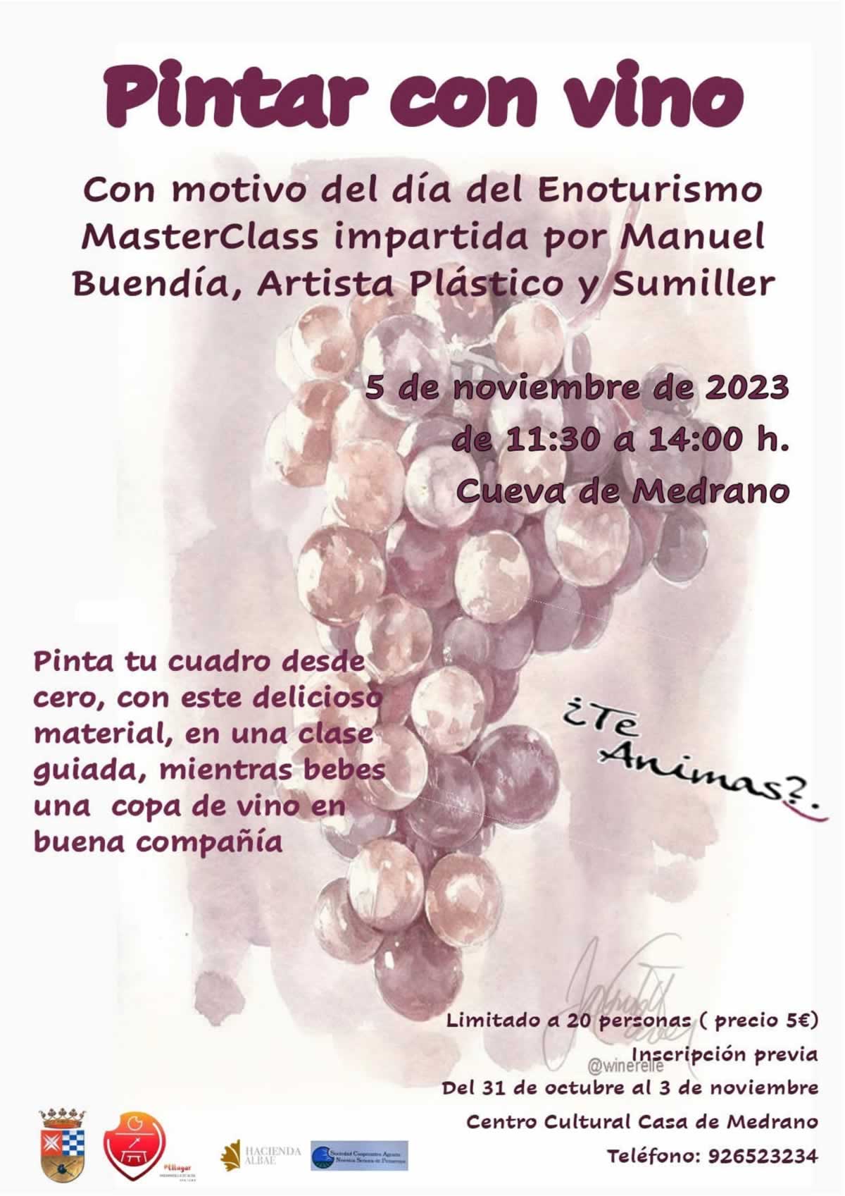 “Pintar con vino”, la propuesta del Ayuntamiento de Argamasilla de Alba para el Día del Enoturismo